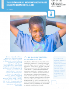 Tratamiento de la infección por el VIH. Transición hacia los nuevos antirretrovirales en los programas contra el VIH; 2017
