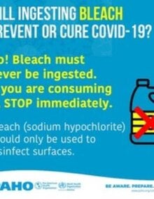 Infographic: Will ingesting bleach prevent or cure COVID-19?
