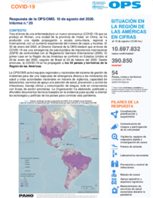 COVID-19 - Respuesta de la OPS/OMS Reporte 20