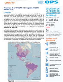 COVID-19 - Respuesta de la OPS/OMS Reporte 21 