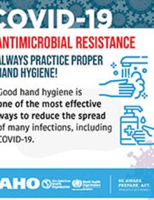 Social Media Postcards - Antimicrobial Resistance: Always Practice Proper Hand Hygiene!