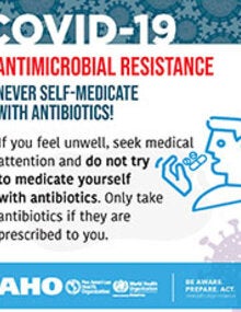 Social Media Postcards - Antimicrobial Resistance: Never self-medicated with antibiotics!