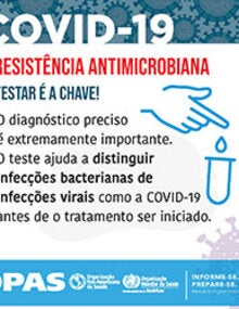 Cartões para as redes sociais - Resistência Antimicrobiana: Testar é a chave!