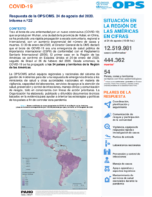 COVID-19 - Respuesta de la OPS/OMS Reporte 22 