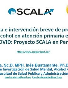 Telemedicina e intervención breve de problemas de consumo de alcohol en atención primaria en tiempos del COVID: Proyecto SCALA en Perú - M Pizza
