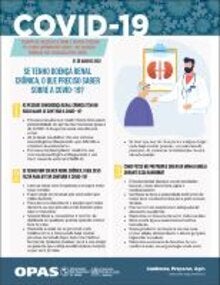 Se tenho doença renal crônica, o que preciso saber sobre a COVID-19?