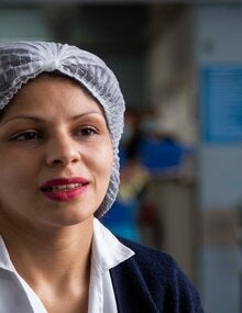 Lorena Piñeiro, la responsable de Enfermería del Centro COVID ASSE (en el Hospital Español