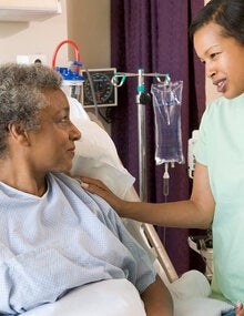 woman receiving care in a hospital
