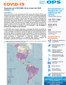 COVID-19 - Respuesta de la OPS/OMS Reporte 31