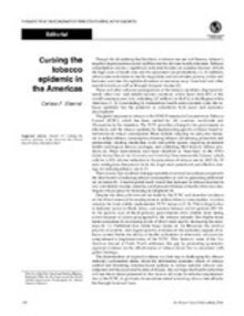 Cover: Curbing the tobacco epidemic in the Americas