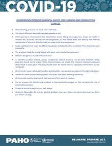 Recommendations on Chemical Safety for Cleaning and Disinfection Supplies