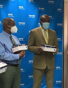 Handover of supplies to BRB MOH