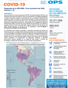 COVID-19 - Respuesta de la OPS/OMS Reporte 34 