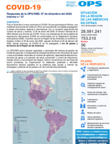 COVID-19 - Respuesta de la OPS/OMS Reporte 37