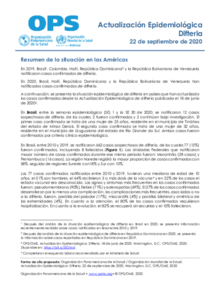 Actualización Epidemiológica: Difteria - 22 de septiembre de 2020
