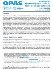 Atualização epidemiológica: COVID-19, doença causada pelo novo coronavírus - 18 de setembro de 2020 