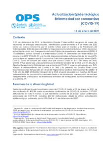 Actualización Epidemiológica: Enfermedad por coronavirus (COVID-19) - 15 de enero de 2021 