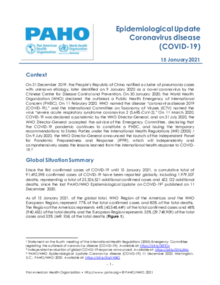 Epidemiological Update: Coronavirus disease (COVID-19) - 15 January 2021 