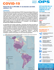 COVID-19 - Respuesta de la OPS/OMS Reporte 39