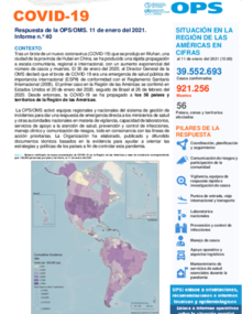 COVID-19 - Respuesta de la OPS/OMS Reporte 40
