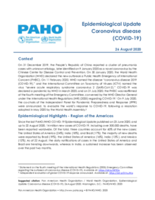 Epidemiological Update: Coronavirus disease (COVID-19) - 26 August 2020 