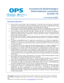 Actualización Epidemiológica: Enfermedad por coronavirus (COVID-19) - 11 de marzo de 2021