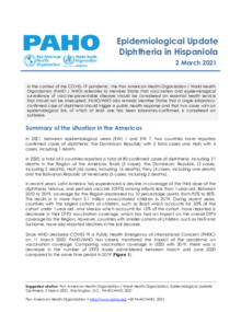 Epidemiological Update: Diphtheria in Hispaniola - 2 March 2021