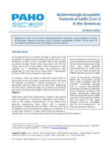 Epidemiological Update: Variants of SARS-CoV-2 in the Americas - 24 March 2021