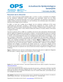 Actualización Epidemiológica: Sarampión - 1 de marzo de 2021 