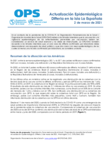 Actualización Epidemiológica: Difteria en la isla La Española - 2 de marzo de 2021 