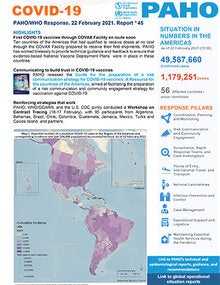 COVID-19 - PAHO/WHO Response, Report 45 (22 February 2021)