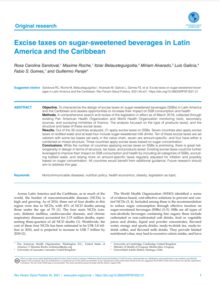 Excise taxes on sugar-sweetened beverages in Latin America and the Caribbean 