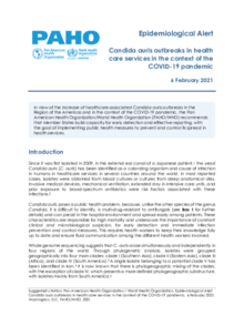 Epidemiological Alert: Candida auris outbreaks in health care services in the context of the COVID-19 pandemic - 6 February 2021