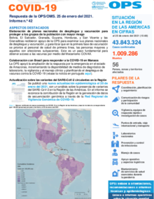 COVID-19 - Respuesta de la OPS/OMS Reporte 42 (25 de enero de 2020)