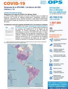 COVID-19 - Respuesta de la OPS/OMS Reporte 43 (1 de febrero de 2021)