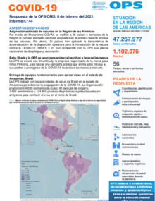 COVID-19 - Respuesta de la OPS/OMS Reporte 44 (8 de febrero de 2021)