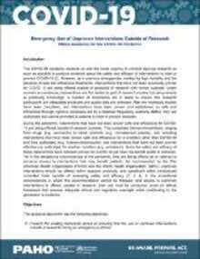 Emergency Use of Unproven Interventions Outside of Research