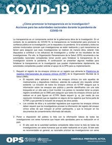 transparencia investigacion COVID19