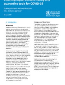 Selecting digital contact tracing and quarantine tools for COVID-19 : guiding principles and considerations for a stepwise approach
