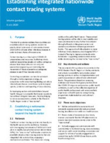 Establishing integrated nationwide contact tracing systems