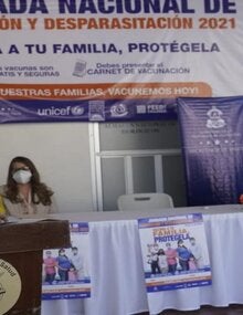 Piedad Huerta en la Jornada Nacional de Vacunación