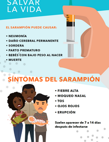 Infografia vacuna sarampión 