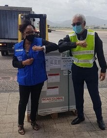 Trinidad and Tobago Country Rep, Dr. Erica Wheeler and The Honorable Minister of Health, Terrence Deyalsingh