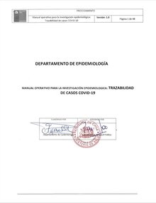 Manual operativo para la investigación epidemiológica