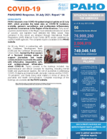 COVID-19 - PAHO/WHO Response, Report 56 (30 July 2021)