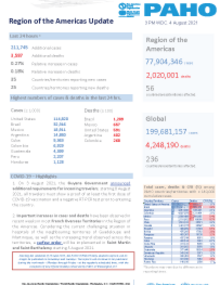 PAHO Daily COVID-19 Update: 4 August 2021