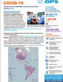 COVID-19 - Respuesta de la OPS/OMS Reporte 47 (23 de marzo del 2021)