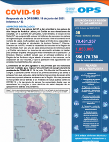 COVID-19 - Respuesta de la OPS/OMS Reporte 53 (18 de junio del 2021)