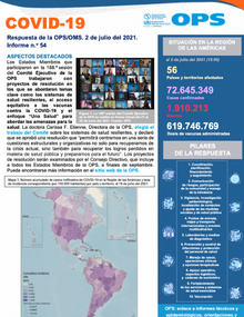 COVID-19 - Respuesta de la OPS/OMS Reporte 54 (2 de julio del 2021)