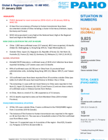 PAHO COVID-19 Daily Update: 31 January 2020